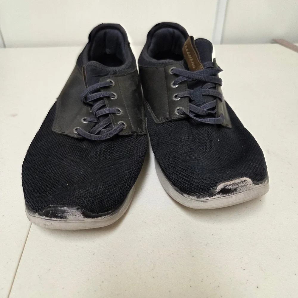 Skechers Mens 58817 Black Brown Mesh Lace Up Casual Sneakers Size 11